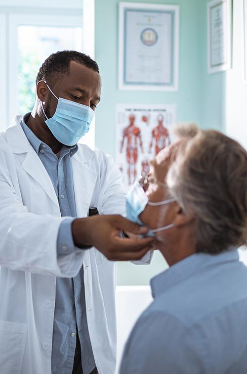 A patient visiting his doctor.